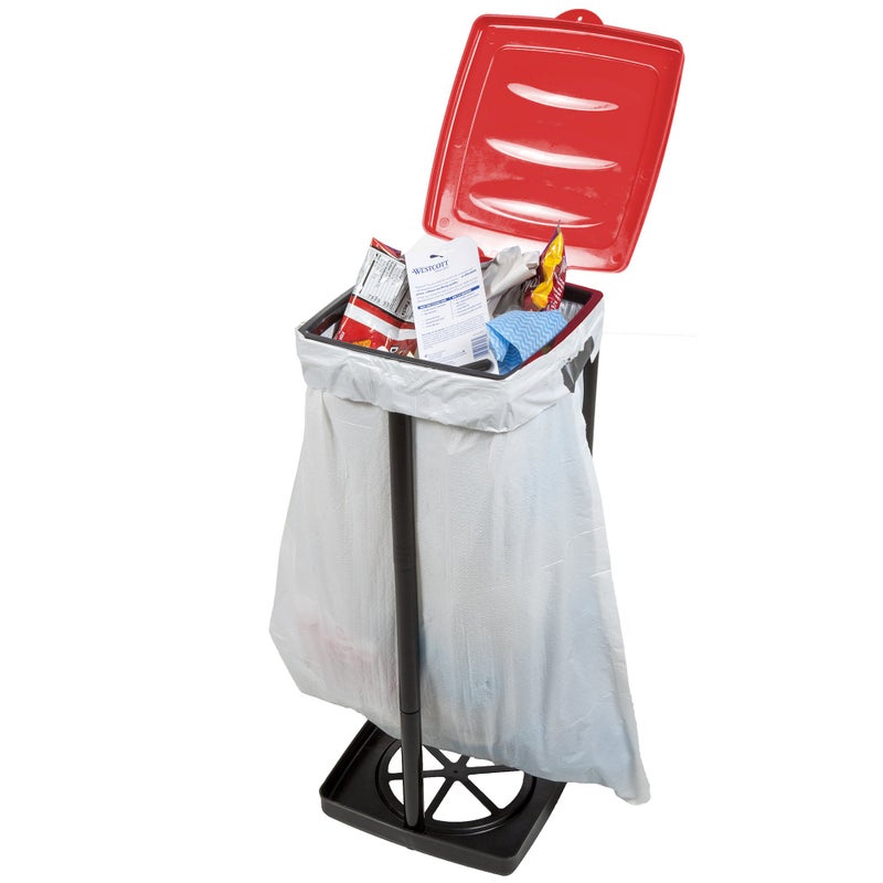 Wakeman Portable Trash Bag Holder â€“ Collapsible 13-Gallon Garbage Bin for Indoor/Outdoor Use, Camping, Recycling, and Parties â€“ Durable Plastic Trash Can by Wakeman Outdoors (Red) - Image 5